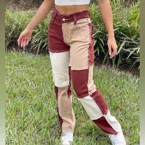 Day Dream Sadie Patchwork Pants L NWT